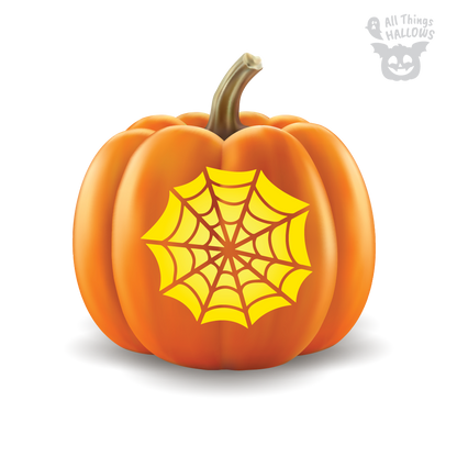 Spider Web Pumpkin Stencil