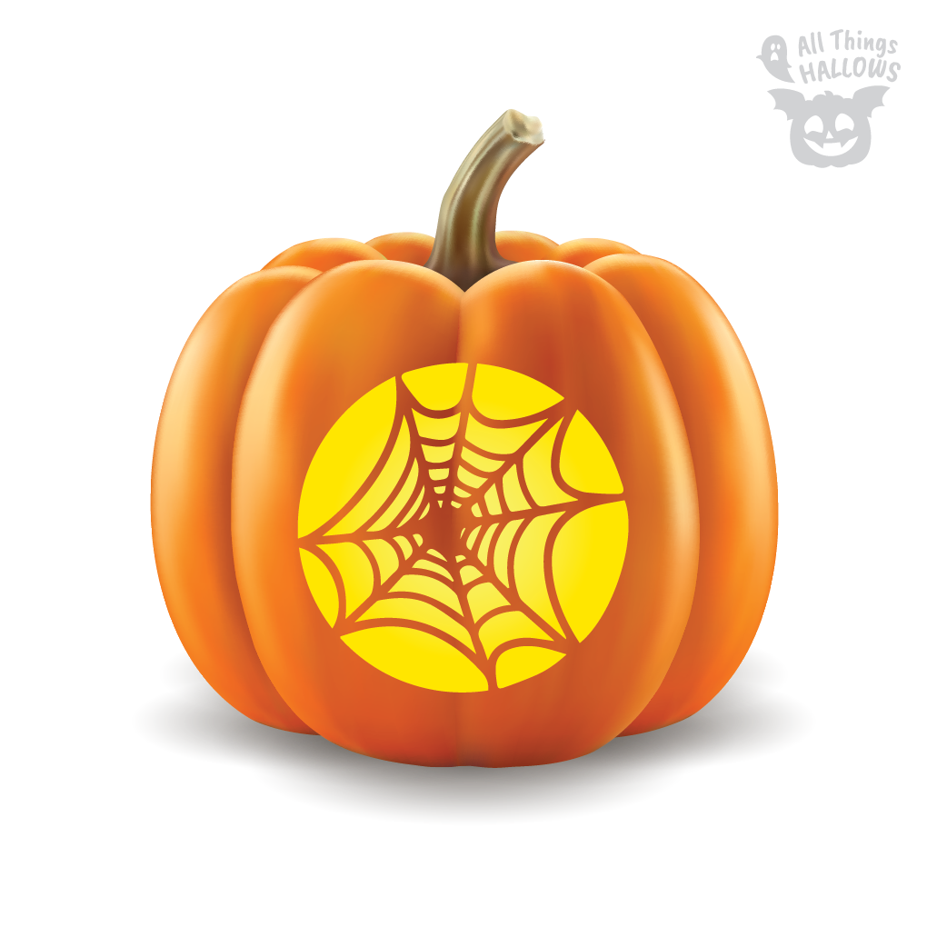 Spider Web Pumpkin Stencil