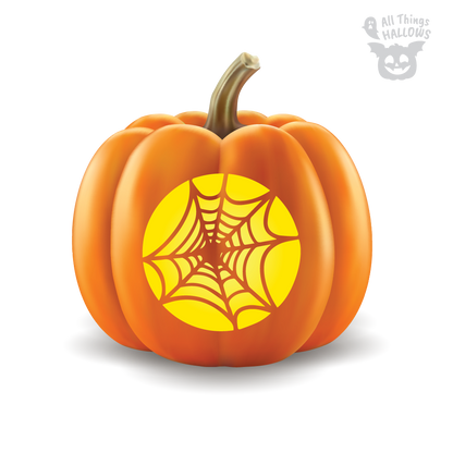 Spider Web Pumpkin Stencil