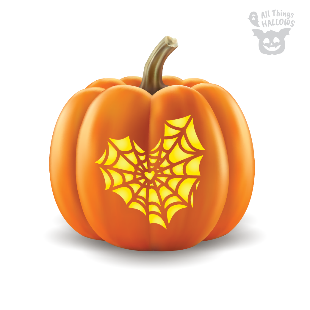 Spider Web Pumpkin Stencil