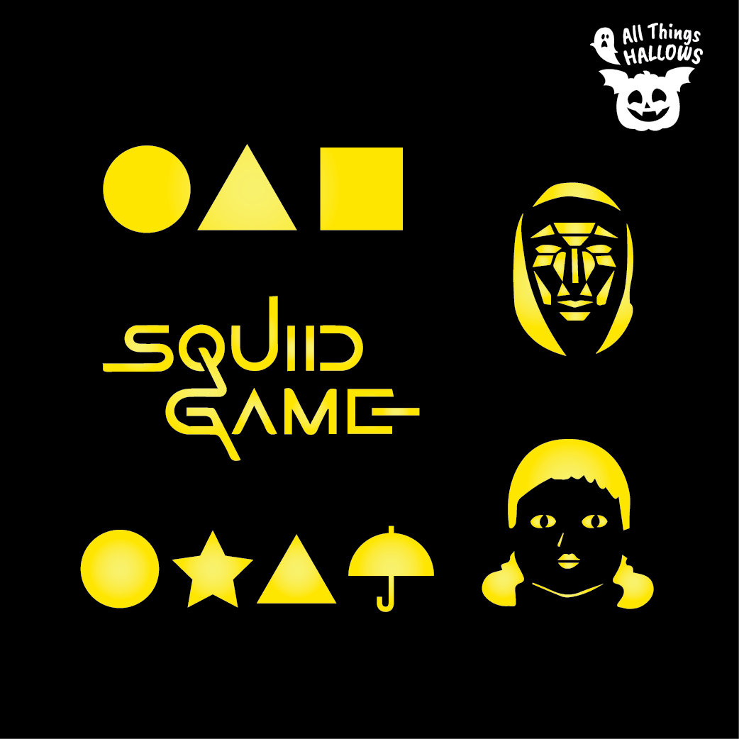 Squid Game Pumpkin Stencil