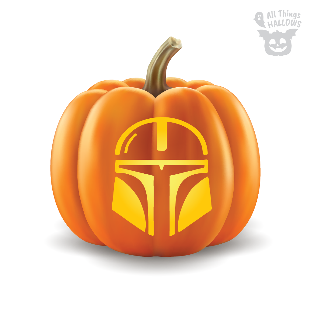 Mandalorian Pumpkin Stencil