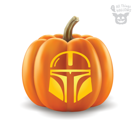 Mandalorian Pumpkin Stencil