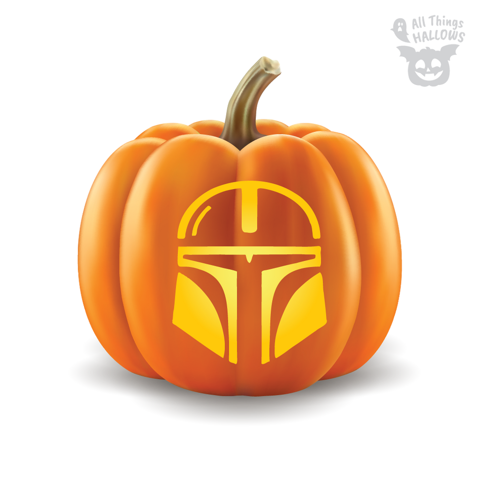 Mandalorian Pumpkin Stencil (Star Wars)