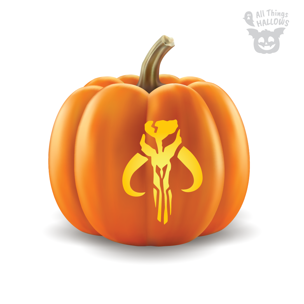 Mandalorian Pumpkin Stencil