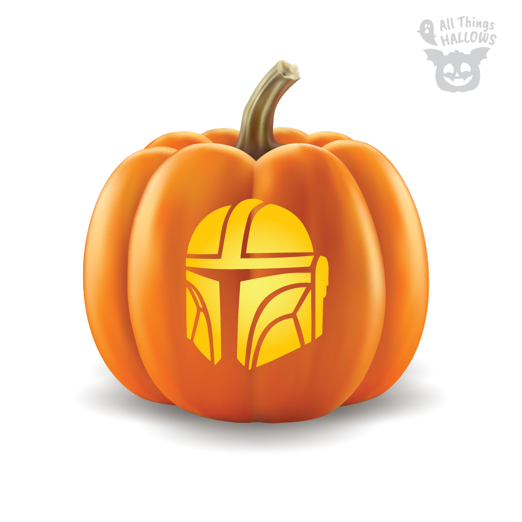 Mandalorian Pumpkin Stencil