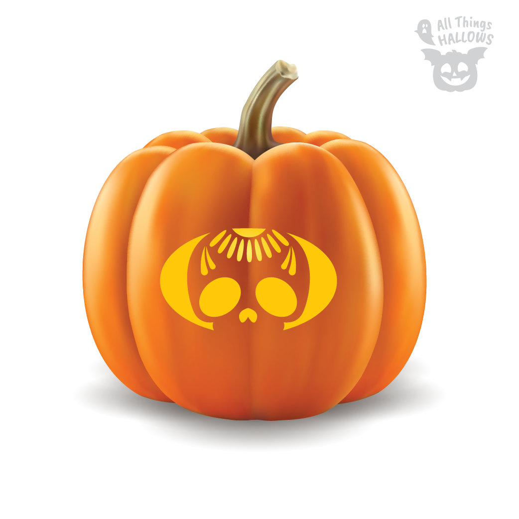 Sugar Skull Pumpkin Stencil