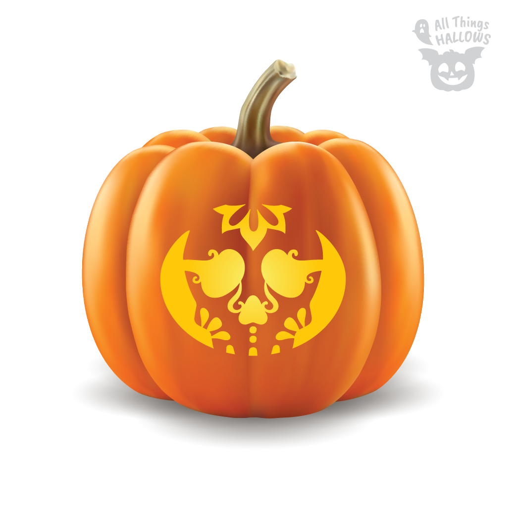 Sugar Skull Pumpkin Stencil