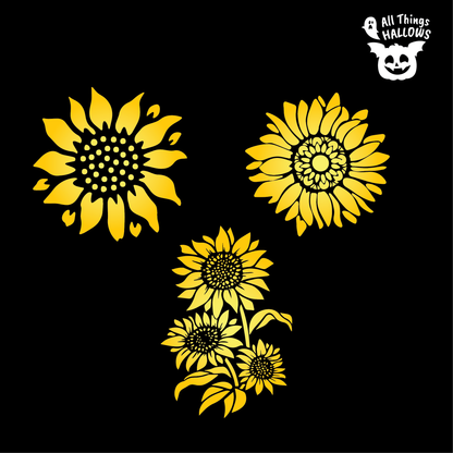 Sunflower Pumpkin Stencil