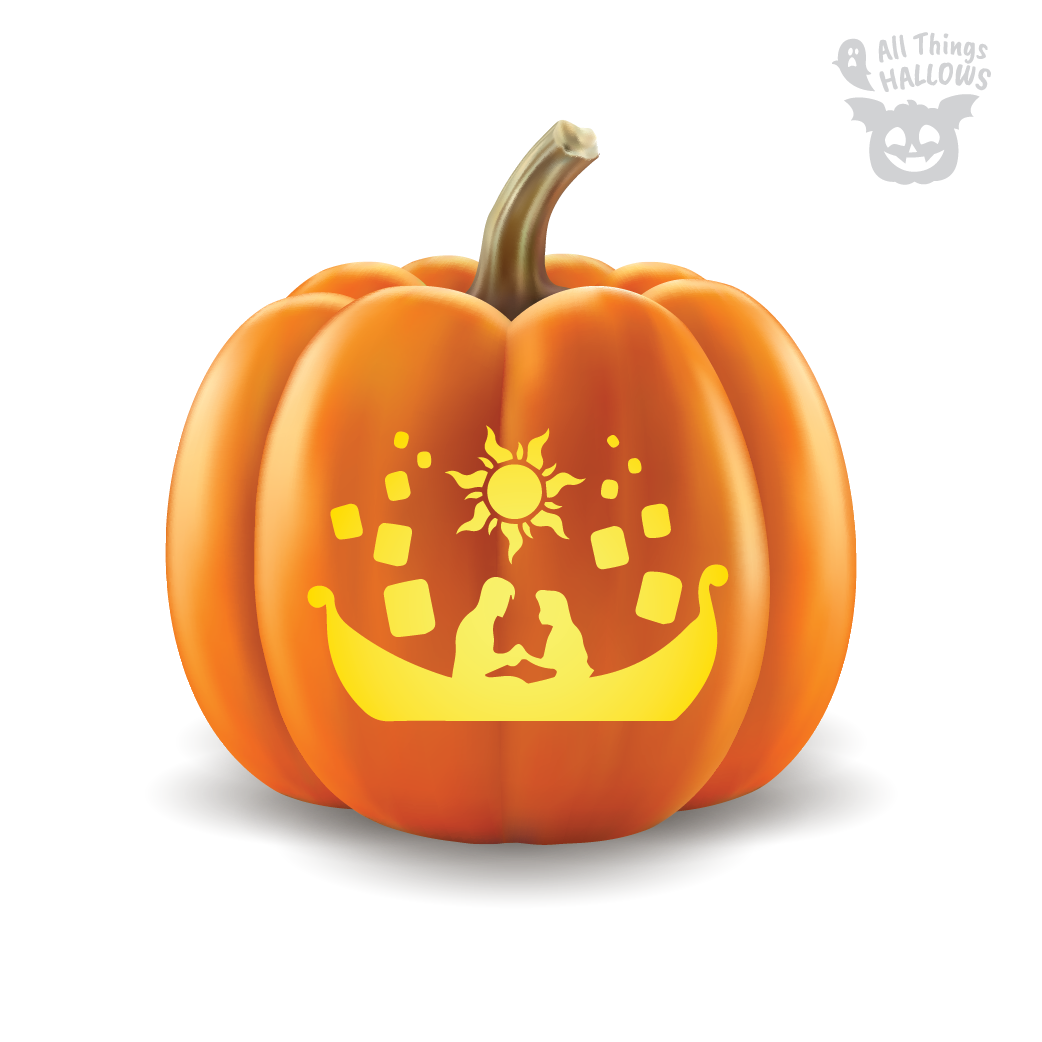 Tangled Boat Pumpkin Stencil