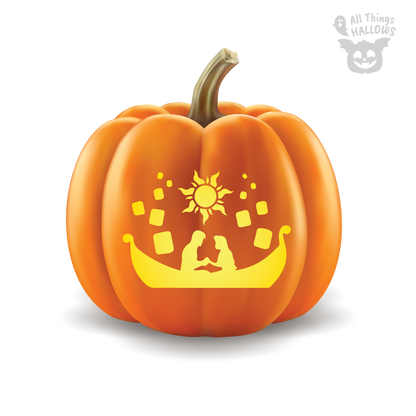 Tangled Boat Pumpkin Stencil