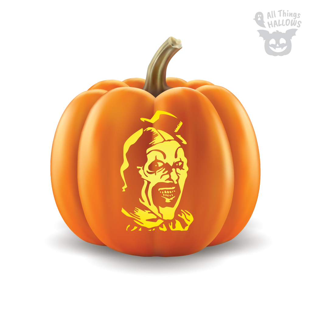 Art the Clown (Terrifier) Pumpkin Stencil