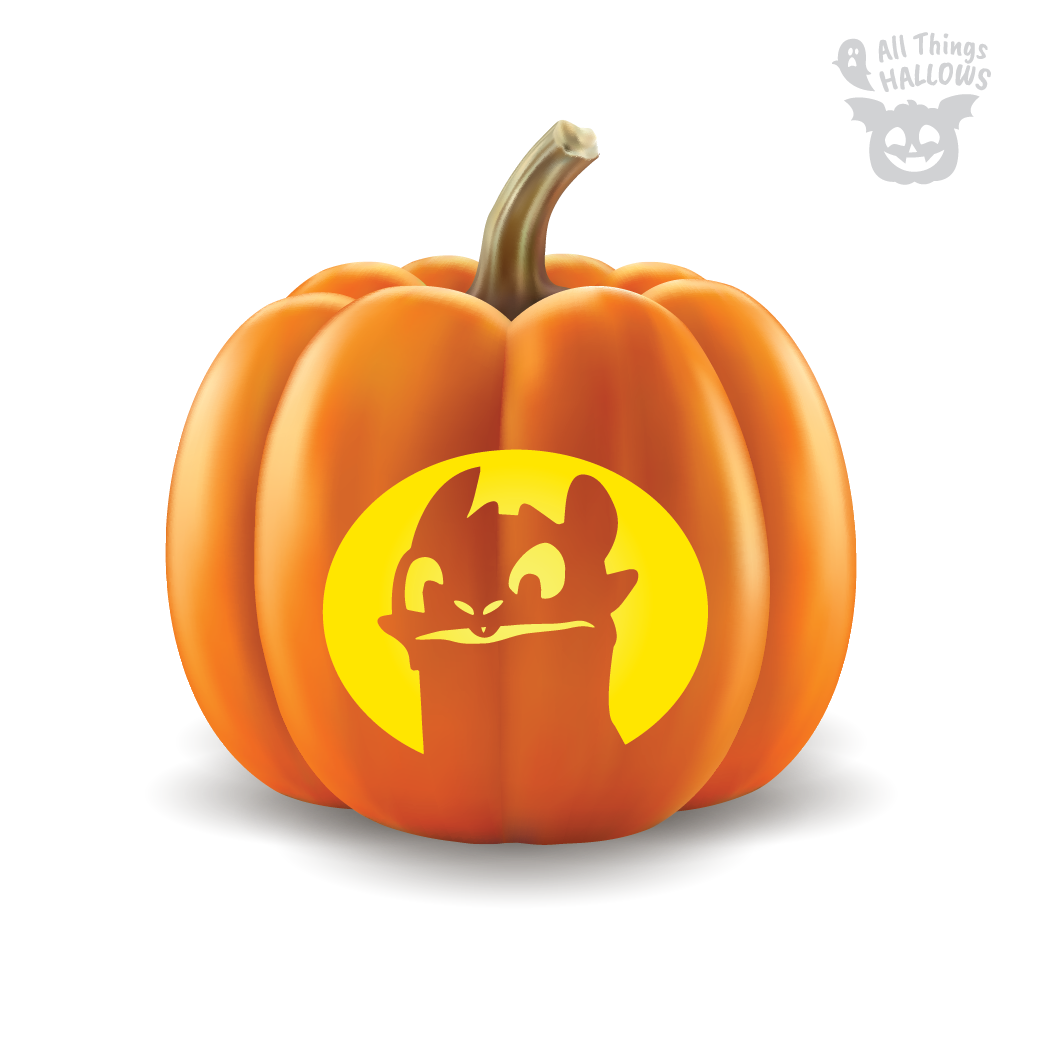 Toothless Pumpkin Stencil