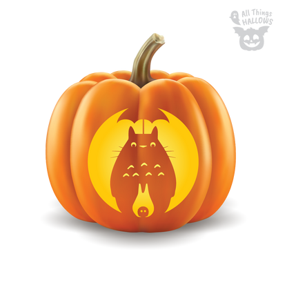 Totoro Pumpkin Stencil