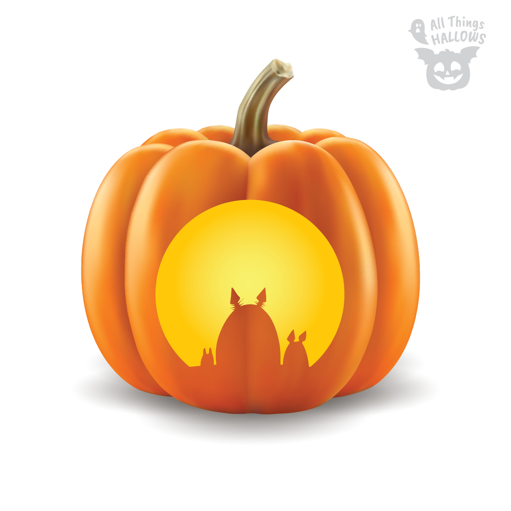 Totoro Pumpkin Stencil