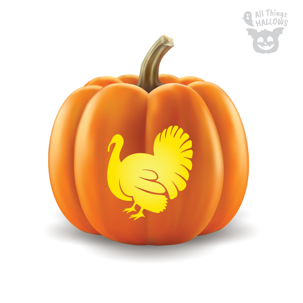 Turkey Pumpkin Stencil