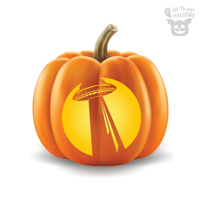 UFO Pumpkin Stencil