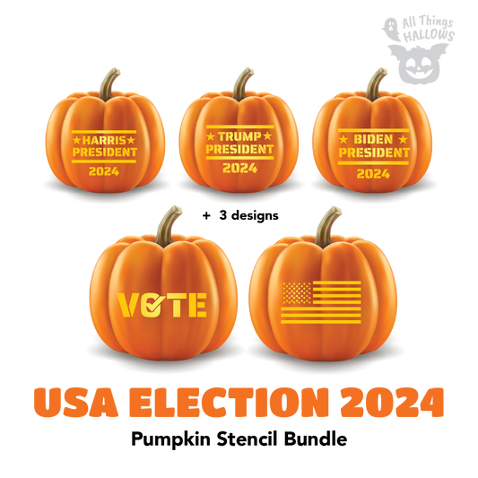 USA Election 2024 Pumpkin Stencil Bundle