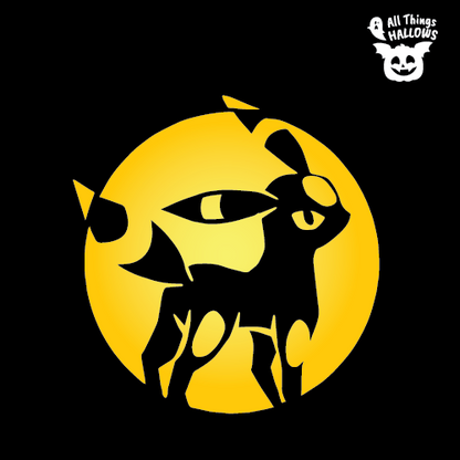 Umbreon Pumpkin Stencil