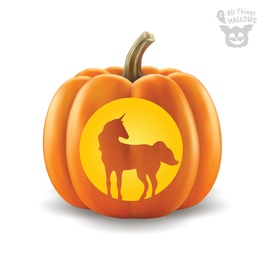 Unicorn Pumpkin Stencil