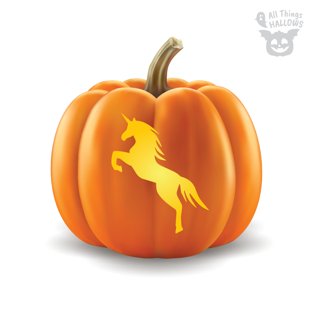 Unicorn Pumpkin Stencil