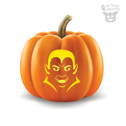 Vampire Pumpkin Stencil