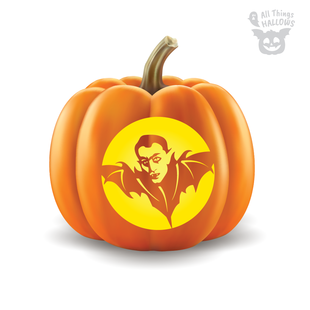 Vampire Pumpkin Stencil