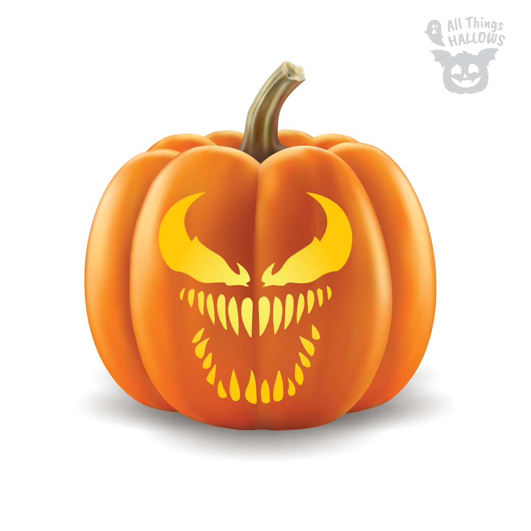 Venom Pumpkin Stencil