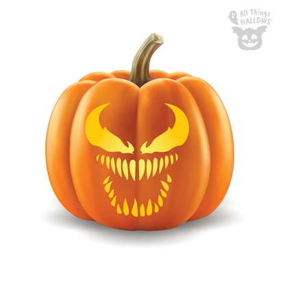 Venom Pumpkin Stencil