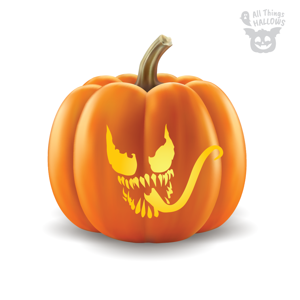 Venom Pumpkin Stencil