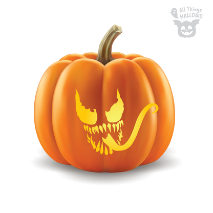 Venom Pumpkin Stencil