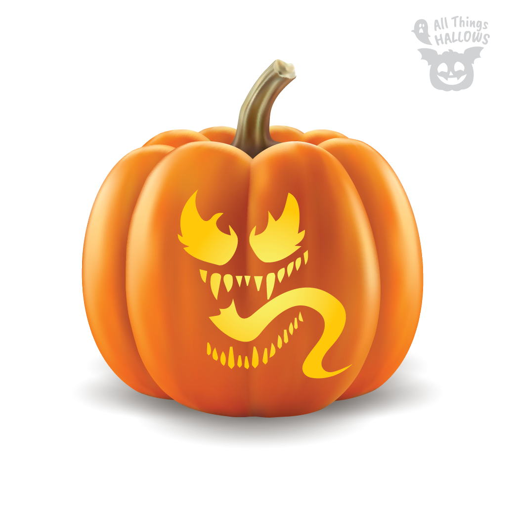 Venom Pumpkin Stencil