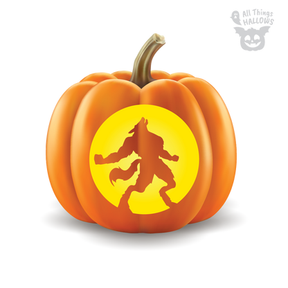 Werewolf Pumpkin Stencil