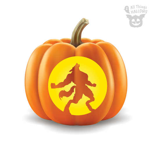 Werewolf Pumpkin Stencil