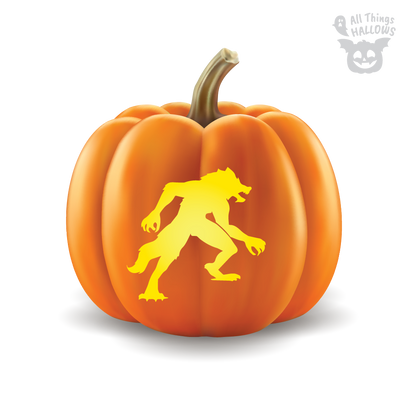 Werewolf Pumpkin Stencil