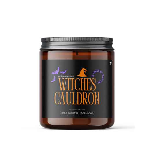 Witches Cauldron – 9 oz Vanilla Bean Amber Jar Candle