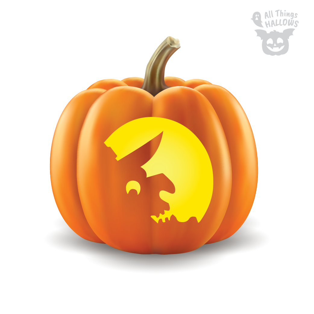 Witch Pumpkin Stencil