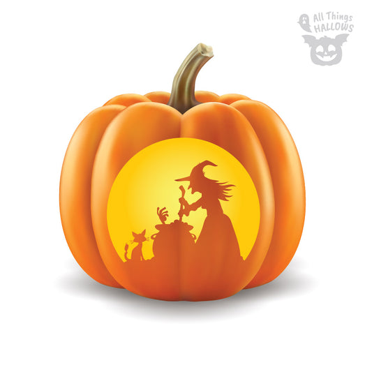 Witches Brew Pumpkin Stencil