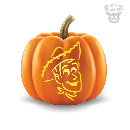 Woody Pumpkin Stencil