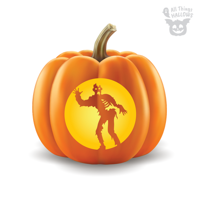 Zombie Pumpkin Stencil