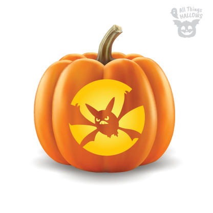 Zubat Pumpkin Stencil