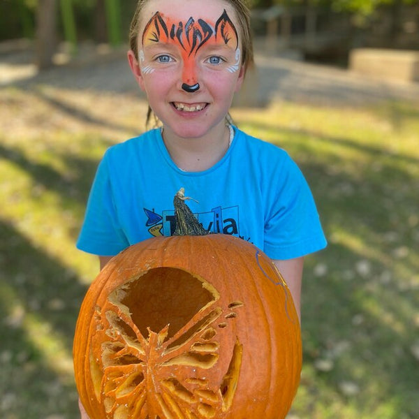 Claire carved pumpkin