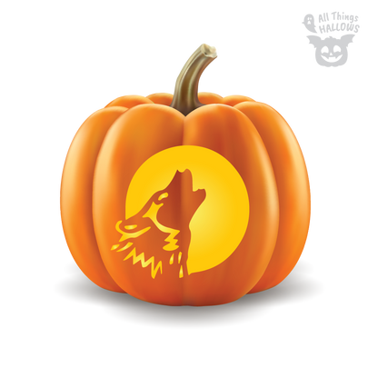 Wolf Pumpkin Stencil