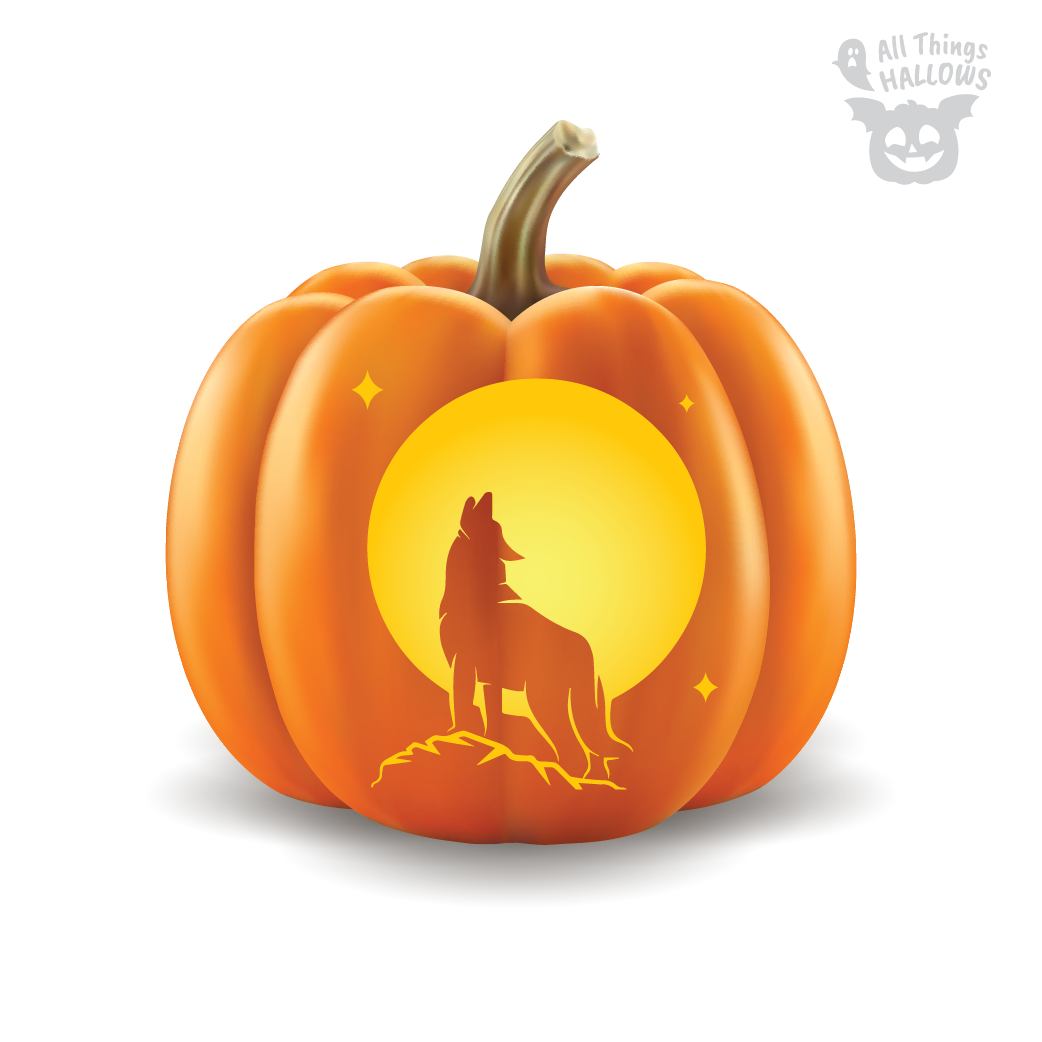 wolf-pumpkin-stencil-allthingshallows-com-allthingshallows for Free Printable Pumpkin Carving Templates Wolf Wolf Pumpkin Stencil - Allthingshallows.com – AllThingsHallows for Free Printable Pumpkin Carving Templates Wolf